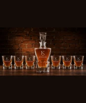 Ice Blink whisky set – premium scene with 6 glasses