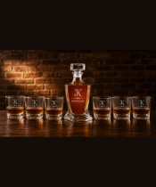 Twisted whisky set – premium scene with 6 glasses
