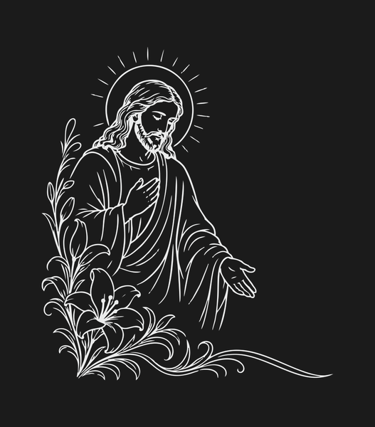 Jezus z kwiatami
