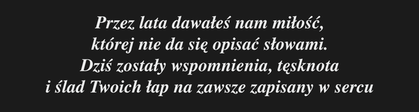 Od Kogo DLA KOGO Przez lata dawałeś nam miłość,…
