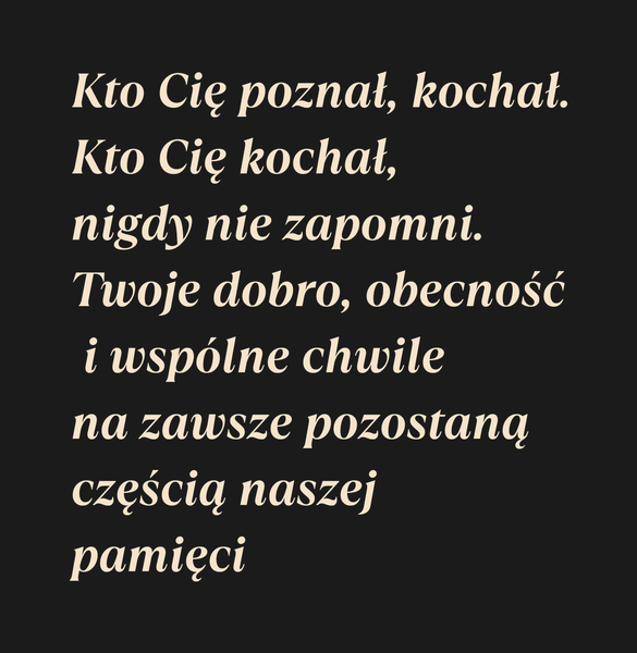 Od Kogo Dla Kogo Kto Cię poznał, kochał. Kto Cię…