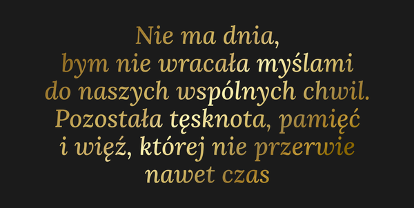Od Kogo Dla Kogo Nie ma dnia, bym nie wracała…