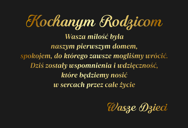 Od Kogo Dla Kogo Wasza miłość była naszym pierwszym…